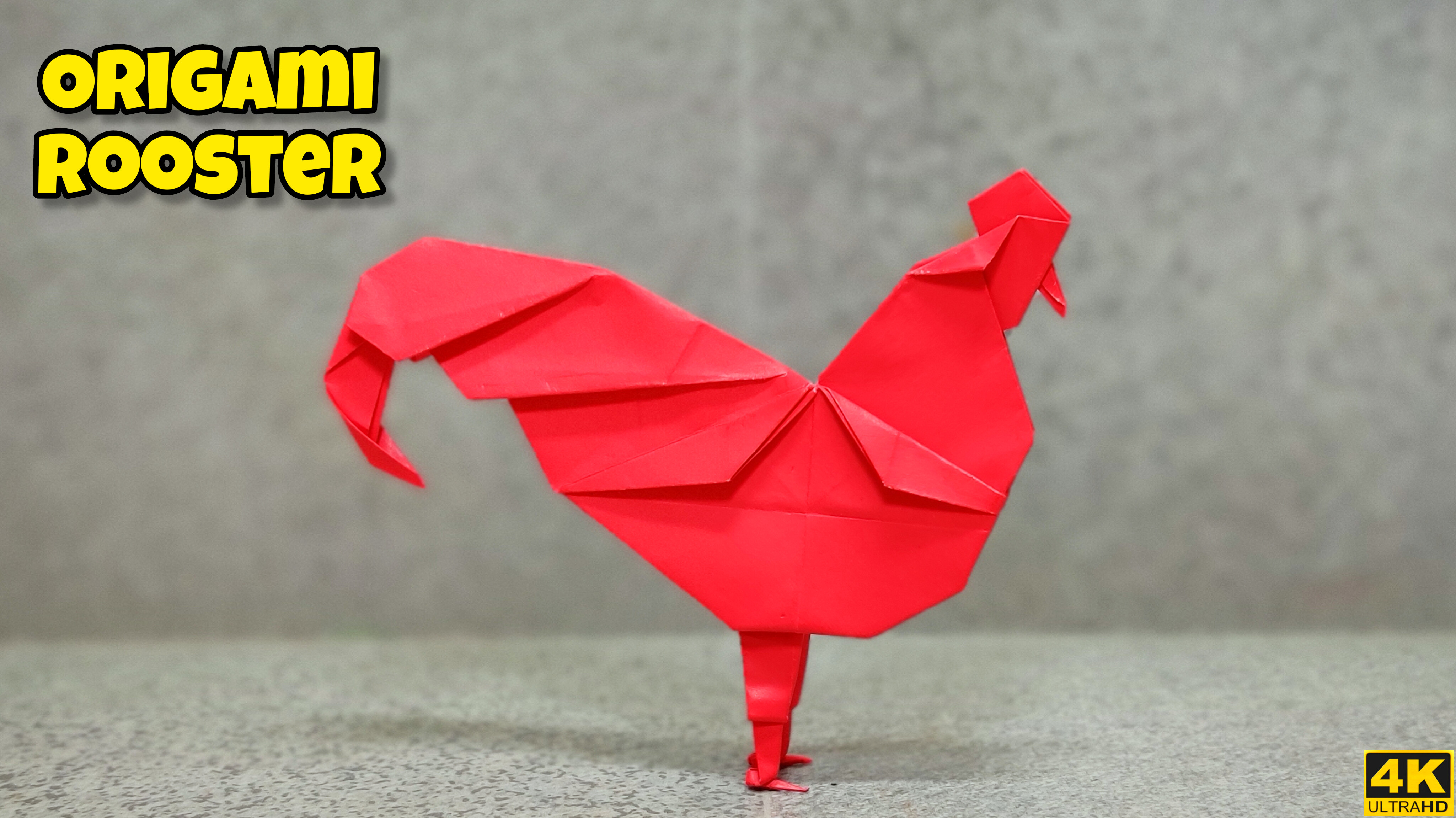 Origami Rooster | Origami Cock | Origami tutorial | Paper...
