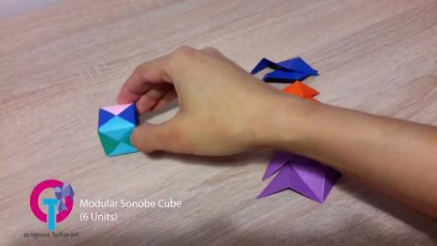 Origami Tutorial _ Modular Sonobe Cube