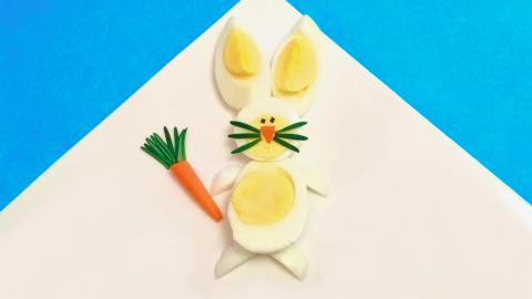 How to Make an Easter Bunny with Eggs / Fun Food for Kids...