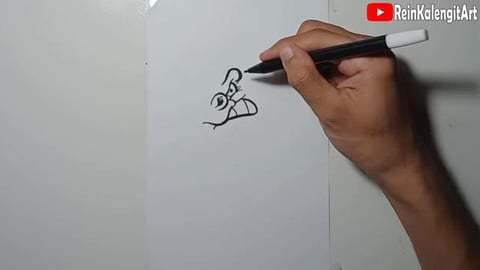 Drawing bull character Graffiti