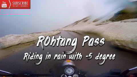 Keylong to Rohtang Pass,Riding in rains on one of the dan...