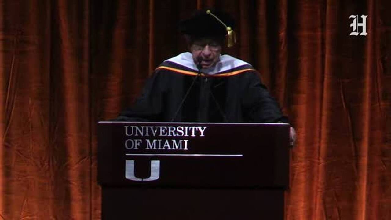 Oscar Arias delivers University of Miami commencement speech Miami Herald