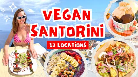 Vegan Food in Santorini, Greece