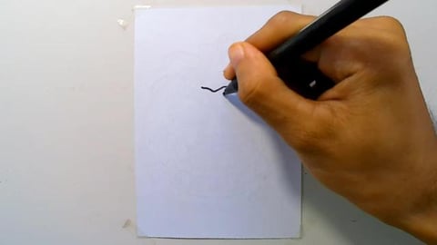 Drawing graffiti angry pumpkin monster cartoon graffiti