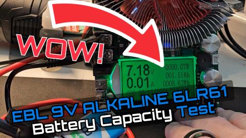EBL 9V Batteries 8 Pack Alkaline 6LR61 Capacity Test 3 Da...
