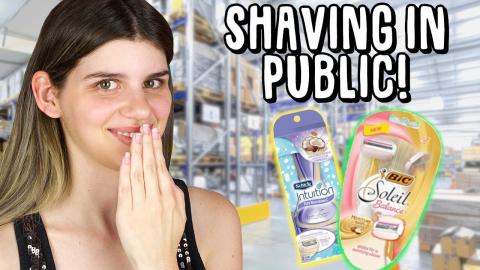 SHAVING SOME THICK HAIR WHILE AT WORK! ft. Schick Intuiti...