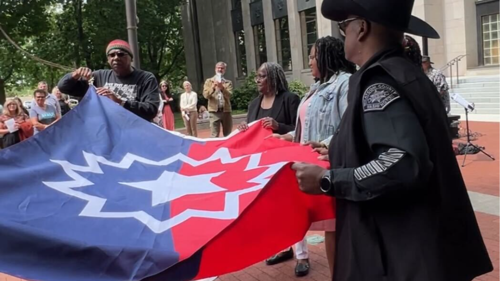 Union soldiers announcing freedom in Galveston