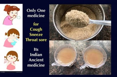 One Medicine for cough, Sneeze, Throat Sore...Just use da...