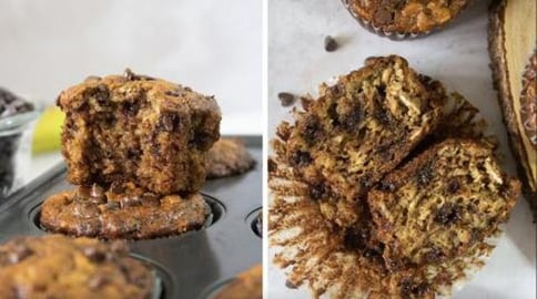 Baking Banana Chocolate Chip Muffins
