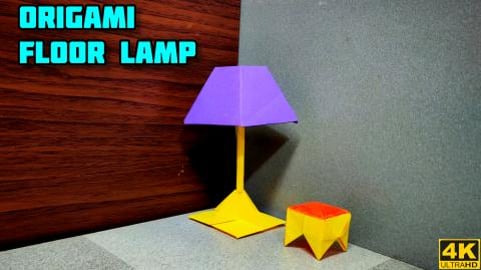 Origami Floor Lamp | Origami tutorial | Paper craft | Mag...