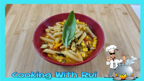 Bacon With Sweet Corn And Penne Pasta