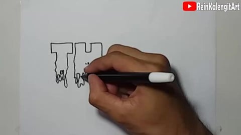Drawing Grafiti Taxt THINK