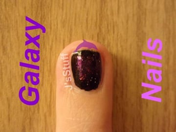 Attempting galaxy nail art
