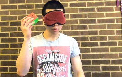 Solving a Rubik's Cube BLINDFOLDED!