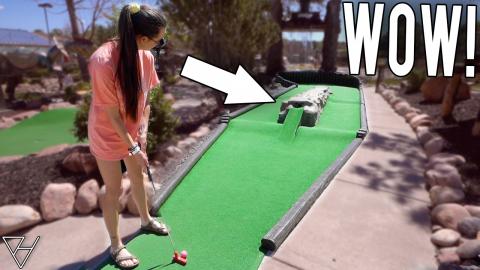 Amazing ONE OF A KIND Mini Golf Course! - Double Hole In ...