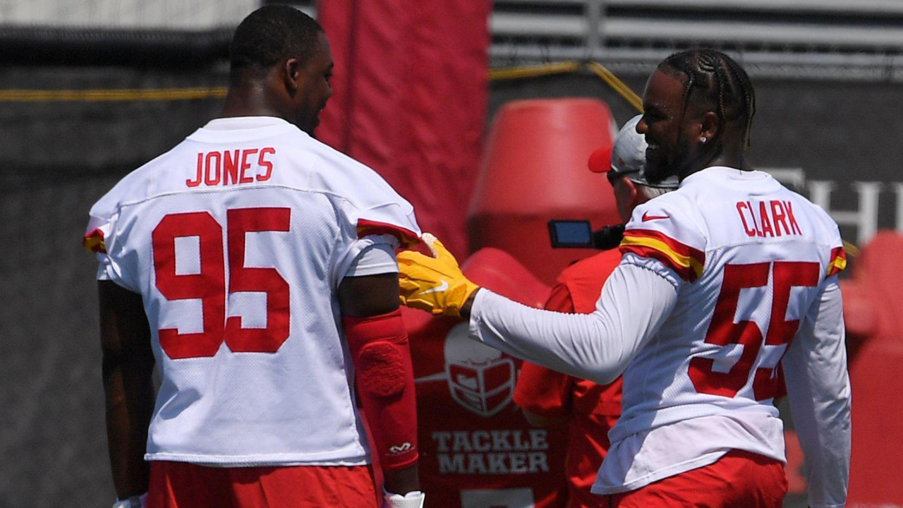 Kansas City Chiefs rookie WR Cornell Powell wearing No. 14 jersey