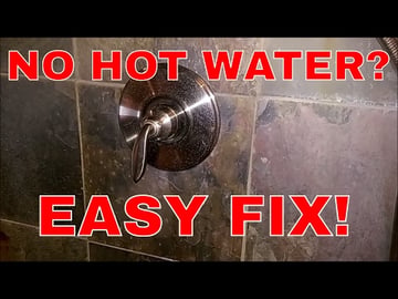 Fixing A Single Handle Shower Fixture With No Hot Water!