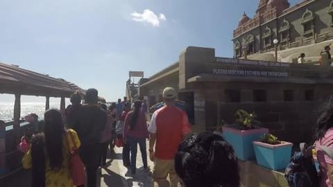 View From Base of The Vivekananda Rock Memorial | Kanyaku...