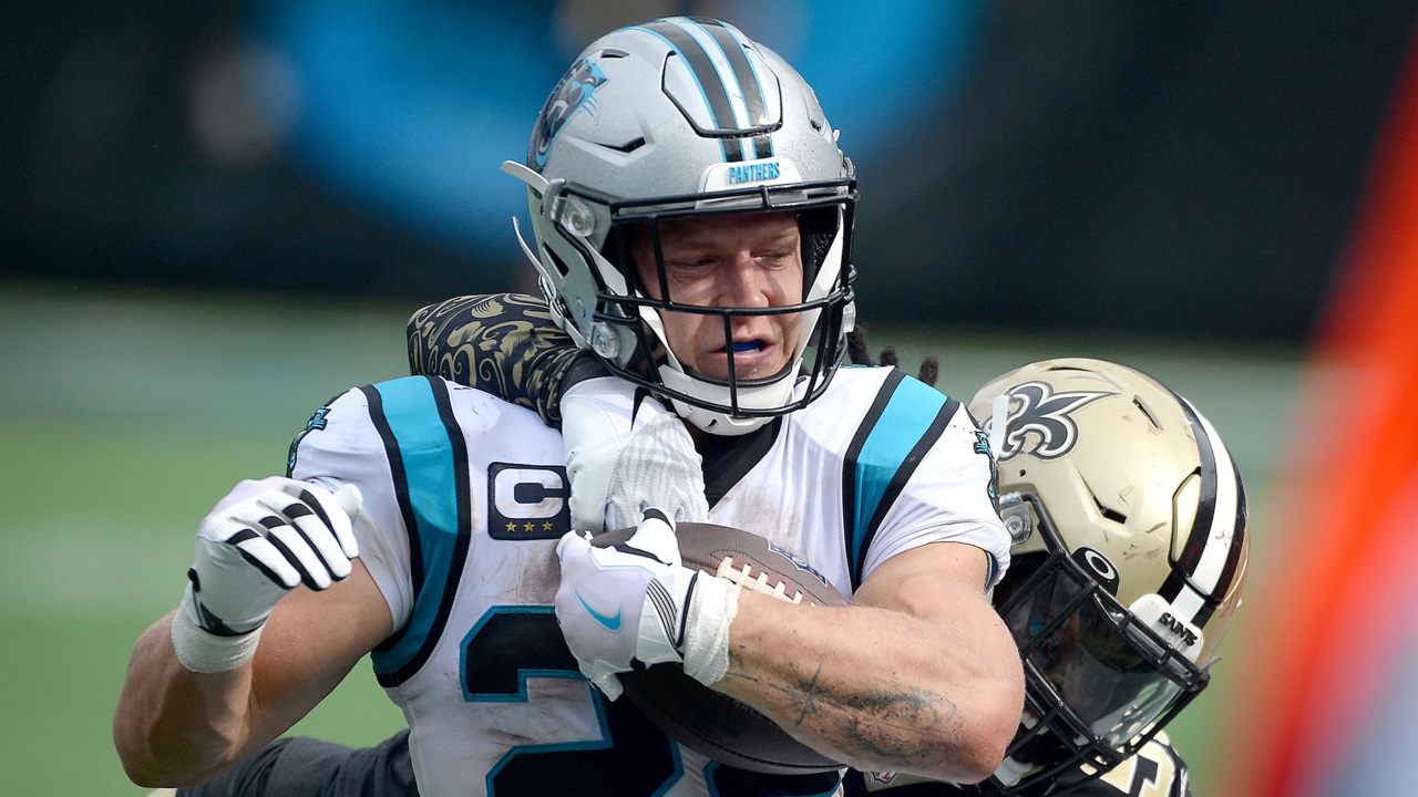 Christian McCaffrey injury: Panthers RB injures hamstring vs Texans -  Sports Illustrated