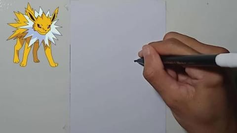 Drawing Pokemon jelteon