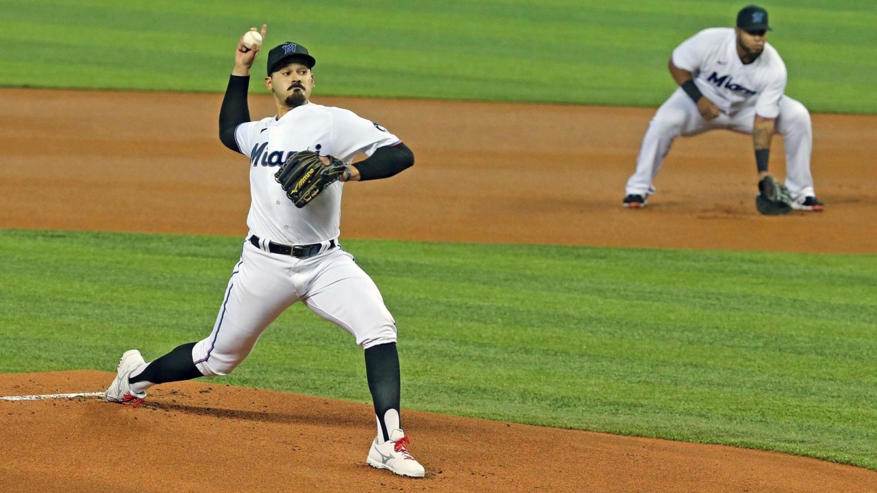 Marlins' Pablo Lopez strikes out first nine Braves to set MLB record