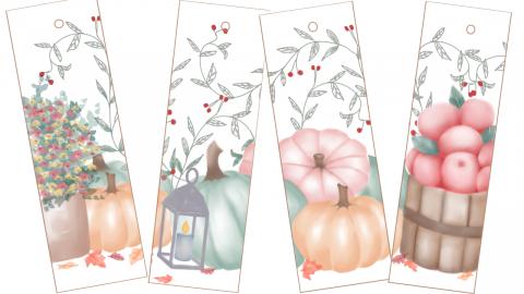 Easy Autumn/Fall Digital Art Bookmark Prints