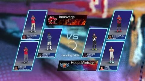 NBA2K Mobile: 21/1 3-on-3 gameplay (close game intense)