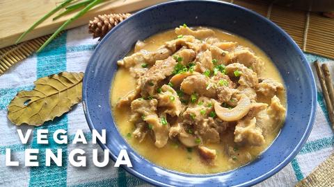 Vegan Flipino Lengua in Mushroom Sauce | Veggie Meat Leng...