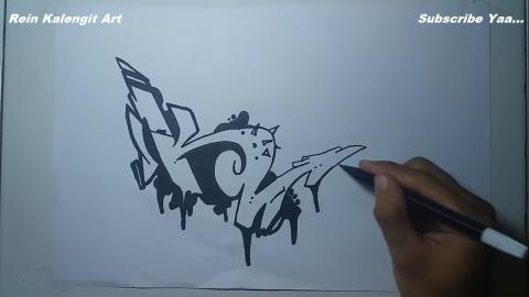 Drawing grafity letter K