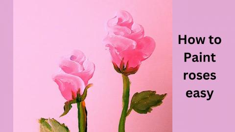 How to paint Rose Easy