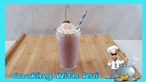Fresh Cherries Milkshake With Cream