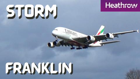 STORM FRANKLIN at LONDON HEATHROW AIRPORT - Plane Spottin...