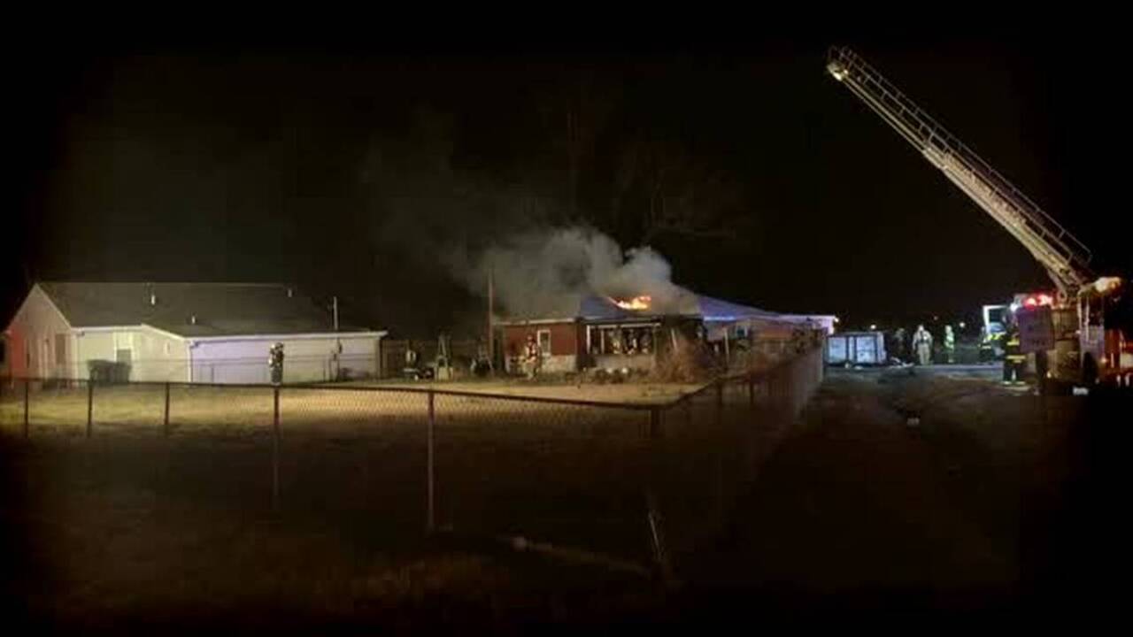 Firefighters battle house fire Dupo IL Belleville NewsDemocrat