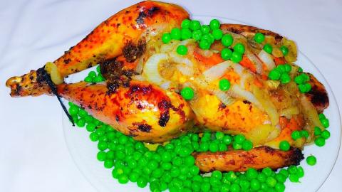 Juicy and spicy oven grilled chicken