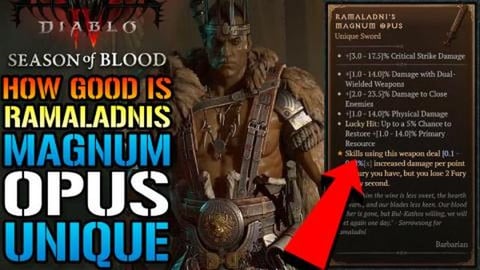 Diablo 4: "Ramaladnis Magnum Opus" Unique Sword Is OP! Ho...