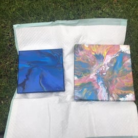 2020 Fluid Art #43 - Dried Results from #s 41 & 42 - Sara...