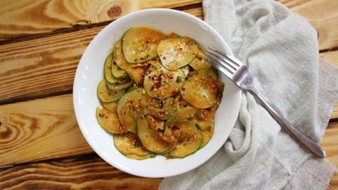 Spicy Korean Cucumber Salad | It's Only Food with Chef Jo...