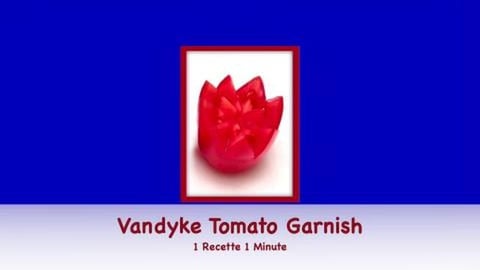 Vandyke Tomato Garnish / Easy Food Decoration (shorts)