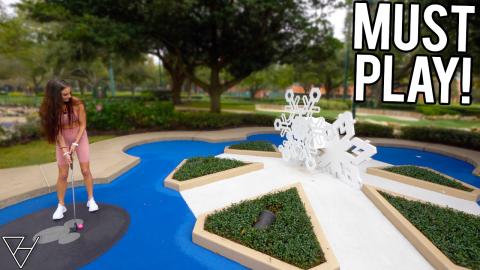 MUST PLAY Mini Golf Course! - Double Mini Golf Hole In On...