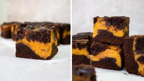Baking Condensed Milk Pumpkin Brownies