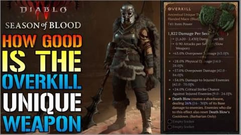 Diablo 4: "Overkill" Unique Mace! How Good Is This Unique...