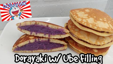 DORAYAKI WITH UBE FILLING | Japanese Pancake | How to mak...