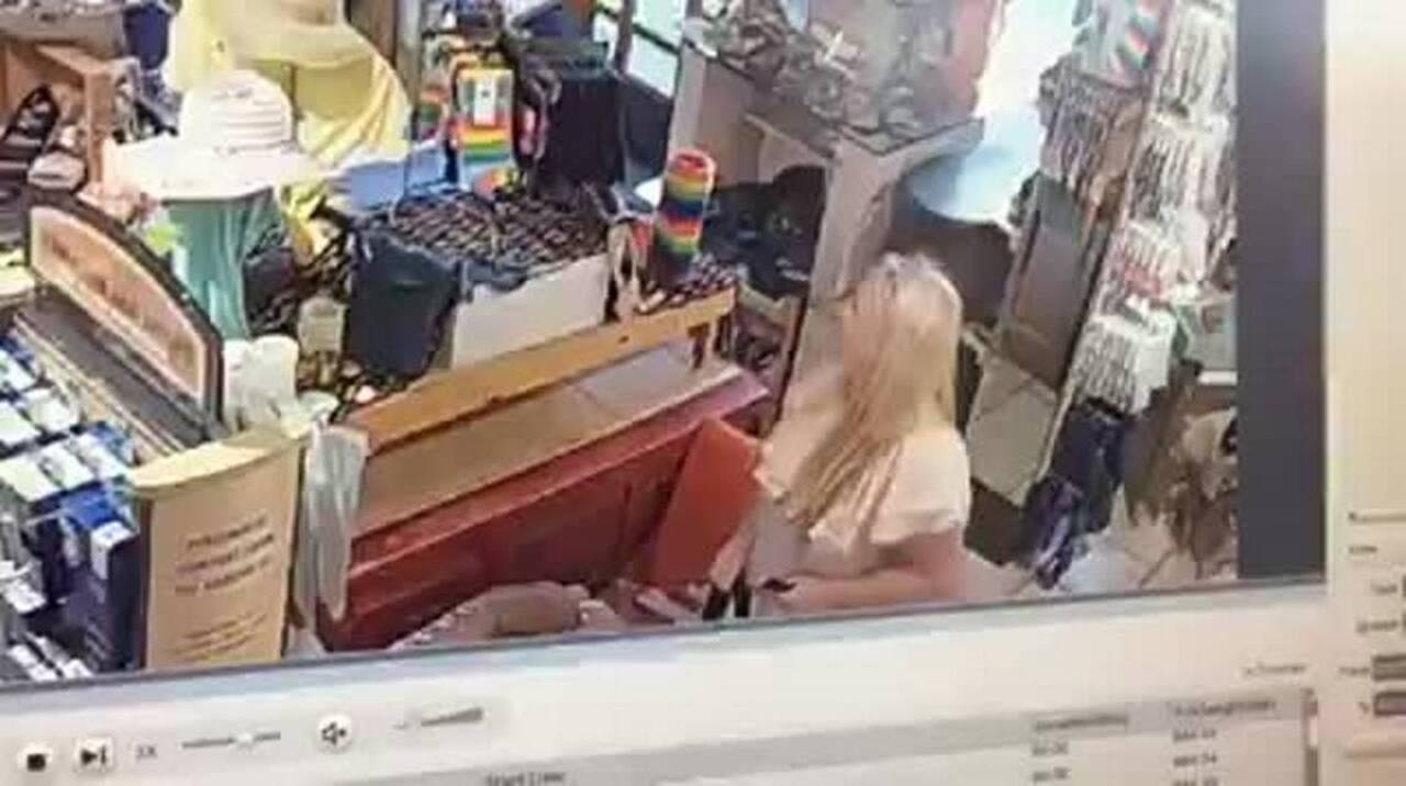 Surveillance video shows woman stealing Ugg boots from downtown SLO ...