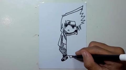 DRAW SASUKE MOVIE 1 #SHORTS