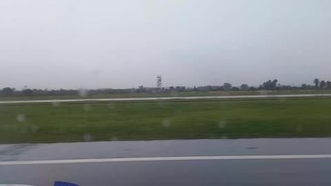 Takeoff From Chennai In A Rainy Morning