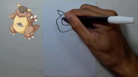 Drawing Pokemon KANGASKHAN #shorts
