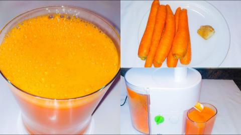 Making 100% Carrot Juice(No Water Added) With A Tint Of G...