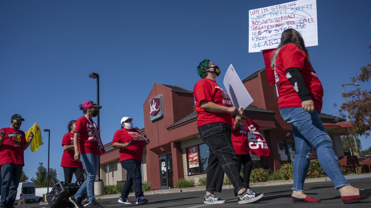 Folsom Jack in the Box workers rally after immigration threat