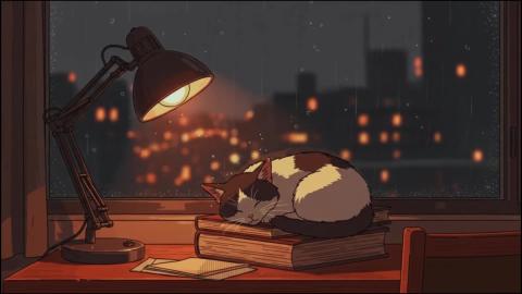 Relaxing & Peace Rainy Day Lo-fi  Deep Focus,  Sleeping -...