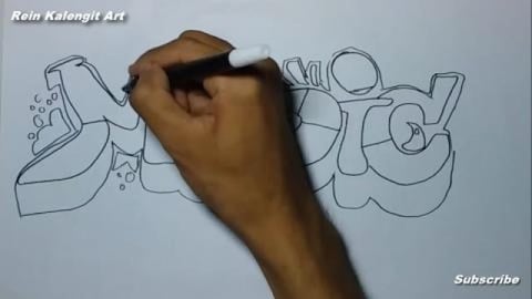 Drawing Graffiti Text Music
